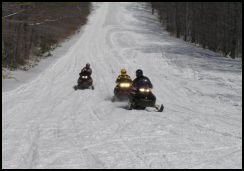 We are surrounded by many snowmobile trails