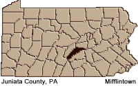 Juniata county map